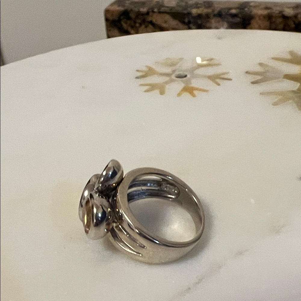 Chic Silver Multi-Stone Ring - image 2